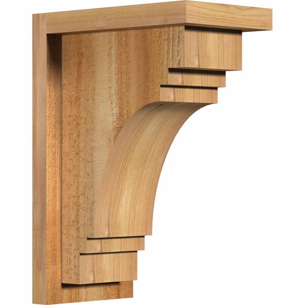 Ekena Millwork Pescadero Rough Sawn Corbel w/Backplate, Western Red Cedar, 6"W x 10"D x 14"H COR06X10X14PEC01RWR - main